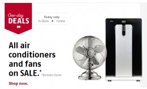 Futureshop Air Conditioners & Fans折扣日，仅今日网站或店内有效