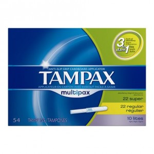 Tampax Cardboard Applicator Multipax Tampons卫生棉条54支装