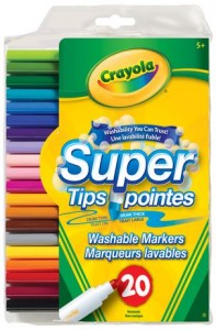 Crayola 20-Pack Washable Super Tip Markers可洗水彩笔