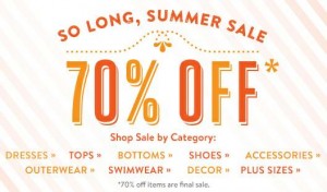 ModCloth Summer Sale指定款服饰、饰品、鞋包等全面三折大清仓（final sale不可退换）