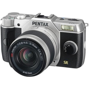 Pentax Q7 12.4 MP宾得银色微单相机（Q10升级版，更清晰）