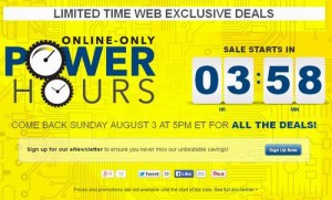 Bestbuy网站Power Hours限时促销