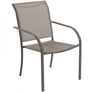 灰褐色后院餐椅Garden Treasures Driscol Stackable Accent Chair, Taupe