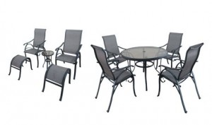 hometrends Bettona 10-Piece Sling Dining Set室外餐桌餐椅10件套