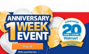 Walmart二十周年庆大促销，现已正式开卖