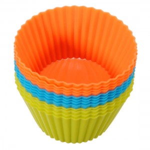 12X Silicone Cake Muffin Chocolate Cupcake Cups Mold