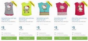 5款Hello Kitty top女童短袖上衣