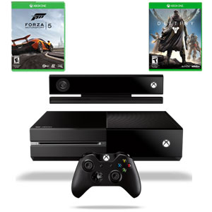 XBOX ONE 500GB CONSOLE WITH KINECT AND FORZA MOTORSPORT 5 BUNDLE游戏机