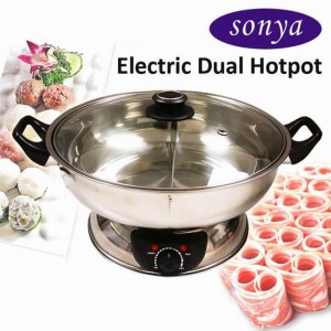 Sonya Electric Hot Pot  with stainless steel pot鸳鸯火锅