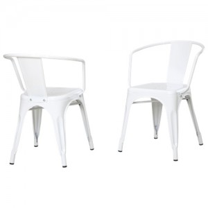 Coaster Steel Chair不锈钢餐椅（2张，银白黑三色可选）