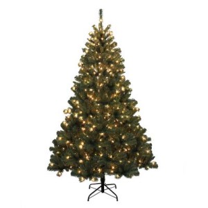 Franklin Fir Artificial Prelit Tree - 400 Lights - 6.5 Feet Tall圣诞树