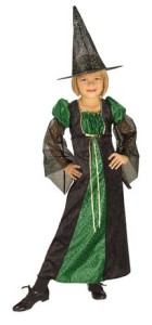 Green Sparkle Witch Costume - Medium（size：10-12）