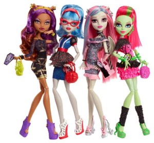 MONSTER HIGH GHOULS NIGHT OUT 4 PACK玩偶