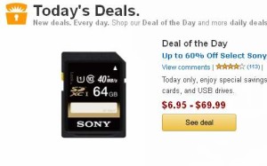 Sony储存卡及U盘2.5折起特卖