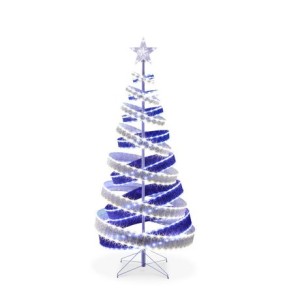 6Ft Blue & White LED Tape Light Ribbon Tree圣诞树