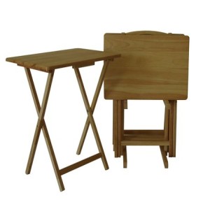 5 Piece Tray Table Set 5件套实木小餐桌