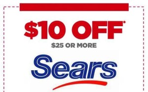 Sears网店所有打折商品满25元再优惠10元，相当于折再打6折，非常好的折扣，全站包邮！