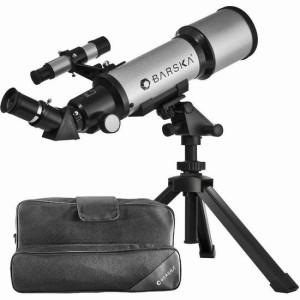 Barska AE10100 Starwatcher 40070 Compact Refractor Telescope with Table Top Tripod And Carrying Case (Silver)台式天文望远镜