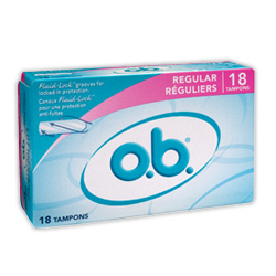 免费价值4元18支装O.B. tampons卫生棉条购物券