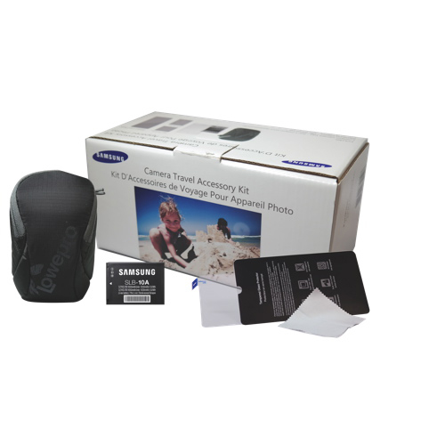 Samsung Camera Travel Accessory Kit，含防震相机包及三星SLB-10A锂电