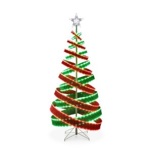 6Ft Red & Green LED Tape Light Ribbon Tree