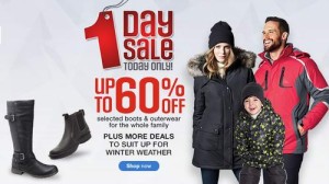 Sears指定款成人儿童冬季防寒服雪靴全部4折，满50元优惠10元