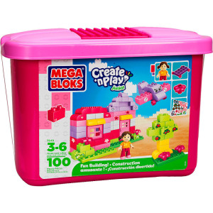 Mega Bloks Create 'n Play Junior Fun Building Set(100-Piece)迷你积木