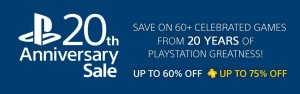 PlayStation 20周年庆指定款游戏4折起，PlayStation Plus会员2.5折起特卖