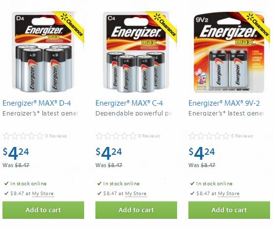 三款Energizer电池半价清仓