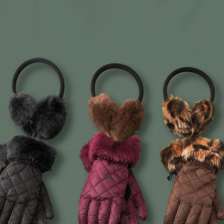 JESSICA®/MD Faux Fur Earmuffs仿毛耳罩手套（3色可选）