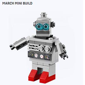 LEGO店内3月3日（明日）下午小朋友搭建并赠送mini机器人