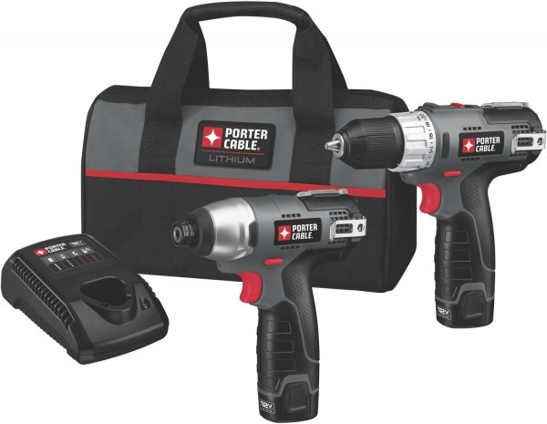 PORTER-CABLE PCL212IDC-2 12-Volt Max Compact Lithium-Ion 2-Tool Kit