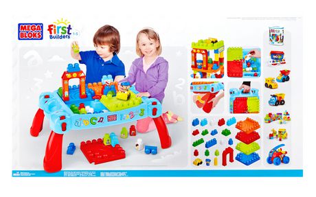 10元超值！Mega Bloks – First Builders – Build N’ Learn Table (8233)积木学习桌 75pc