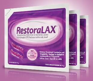 RestoraLAX通便排毒冲剂，改善便秘免费试用装3包
