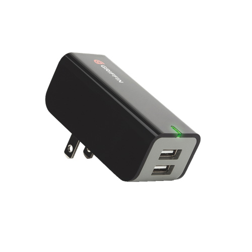Griffin PowerBlock Dual USB Universal AC Charger (NA23061) - Black 双口USB充电器