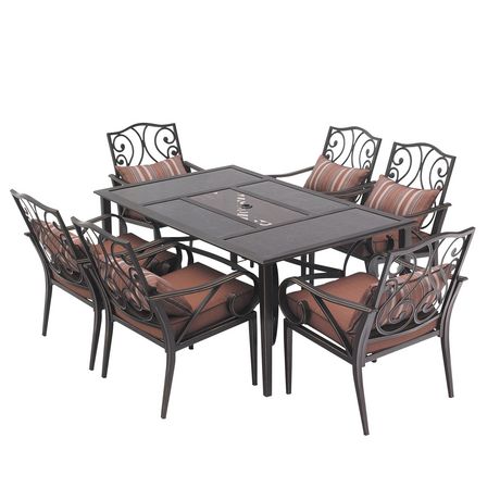 hometrends Isabella 7-Piece Cushioned Dining Set室外餐桌椅7件套