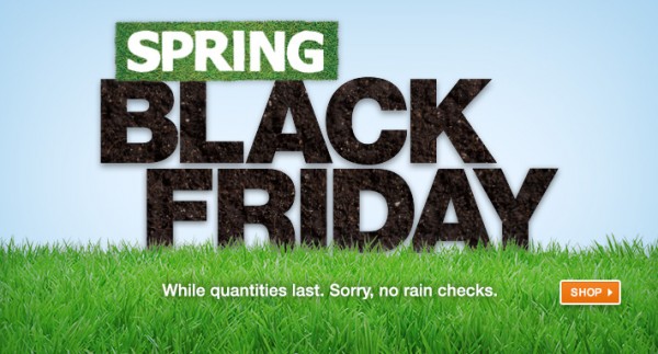 Home Depot 春季黑五特卖，指定款商品5折起特卖，4月12日截止