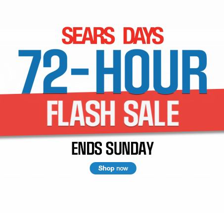 Sears 2千余款指定商品特卖，满49元优惠10元，满99元优惠20%，Sears信用卡用户满59元优惠20元