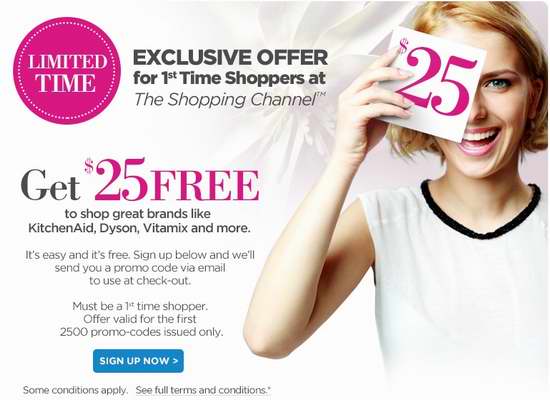 赶快登记！The Shopping Channel送25元购物券！
