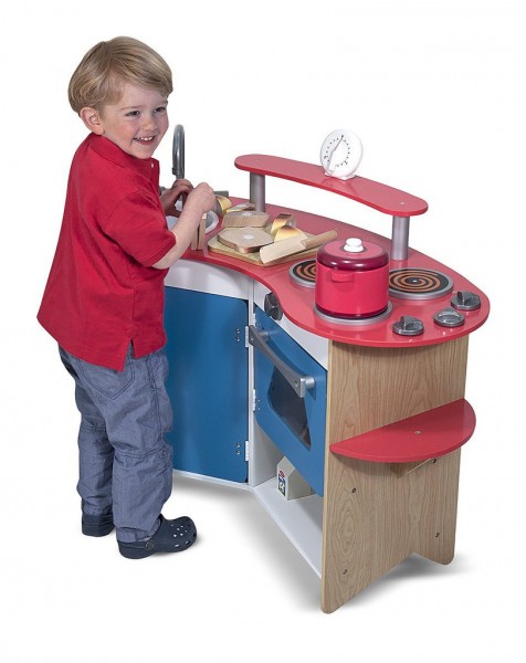 Melissa & Doug® Cook's Corner Wooden Kitchen儿童小厨房