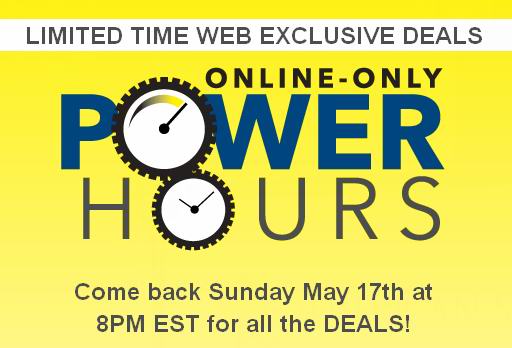 Best Buy Power Hours特卖活动，客厅家具4折，大家电额外8折，吸尘器空调额外8.5折，行李箱2.5折，玩具、解锁手机、电脑、电视等特价销售，本周日晚8时开卖！