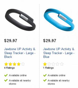 Jawbone UP Activity & Sleep Tracker 智能腕带（两色可选）