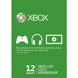 12个月Xbox Live金会员年卡特卖(Xbox One/360)