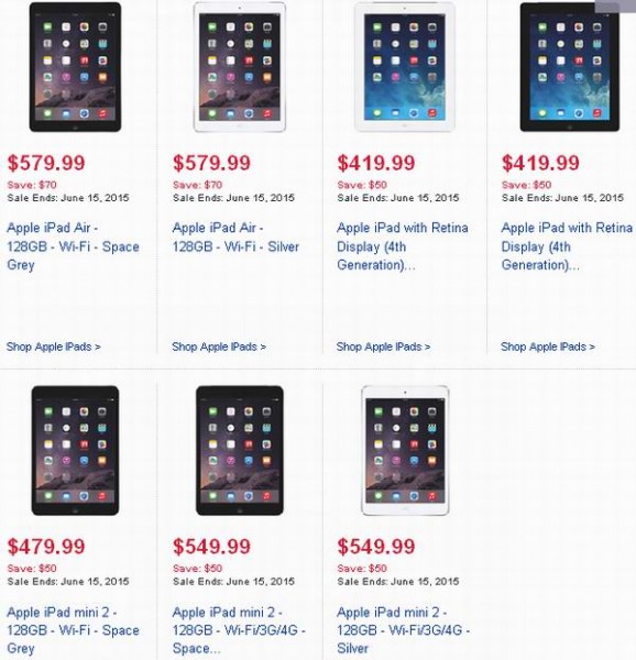 Best Buy数款iPad特卖，最高优惠70元