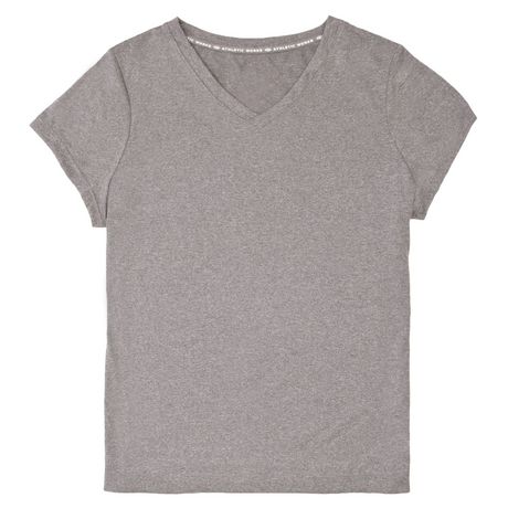 Athletic Works Basic Melange T-Shirt 女式V领短袖T恤1元清仓（三色可选）