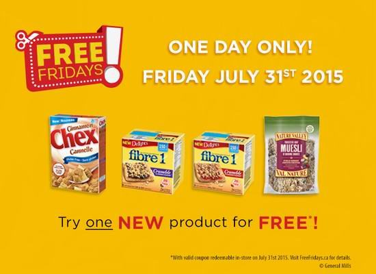 免费价值12.58元General Mills Cereal提货券，仅限7月31日星期五提货