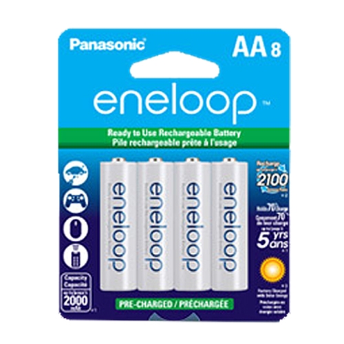 Panasonic Eneloop AA及AAA充电电池8只装19.99元特卖