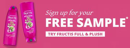 Garnier Fructis Full & Plush免费三份洗发护发样品