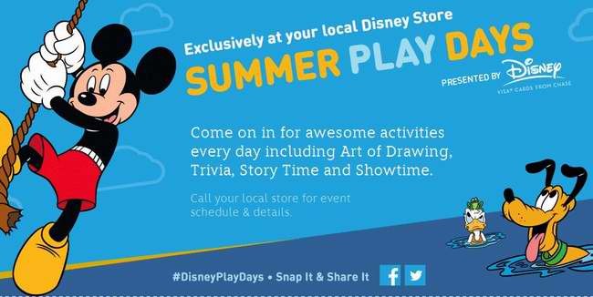 Disney Summer Play Days 迪士尼零售店暑期免费活动，每周送一款新徽章