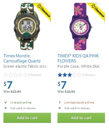 Timex 男童及女童手表各一款3折7元清仓